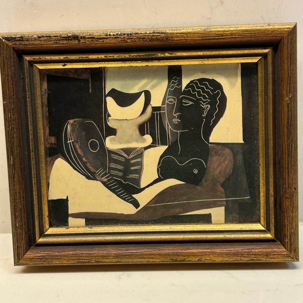 Vintage reproduction print of Pablo Picasso's "Nature Morte à la Tête Antique"